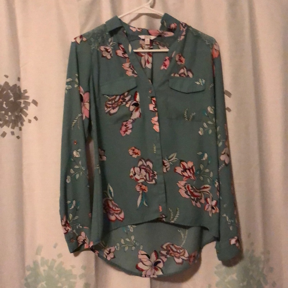 Floral button down